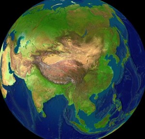 The Tibetan Plateau as seen from Space.